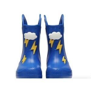 Crocs  KIDS’ HANDLE IT LIGHTNING BOLT RAIN BOOT Size C8 Unisex Blue